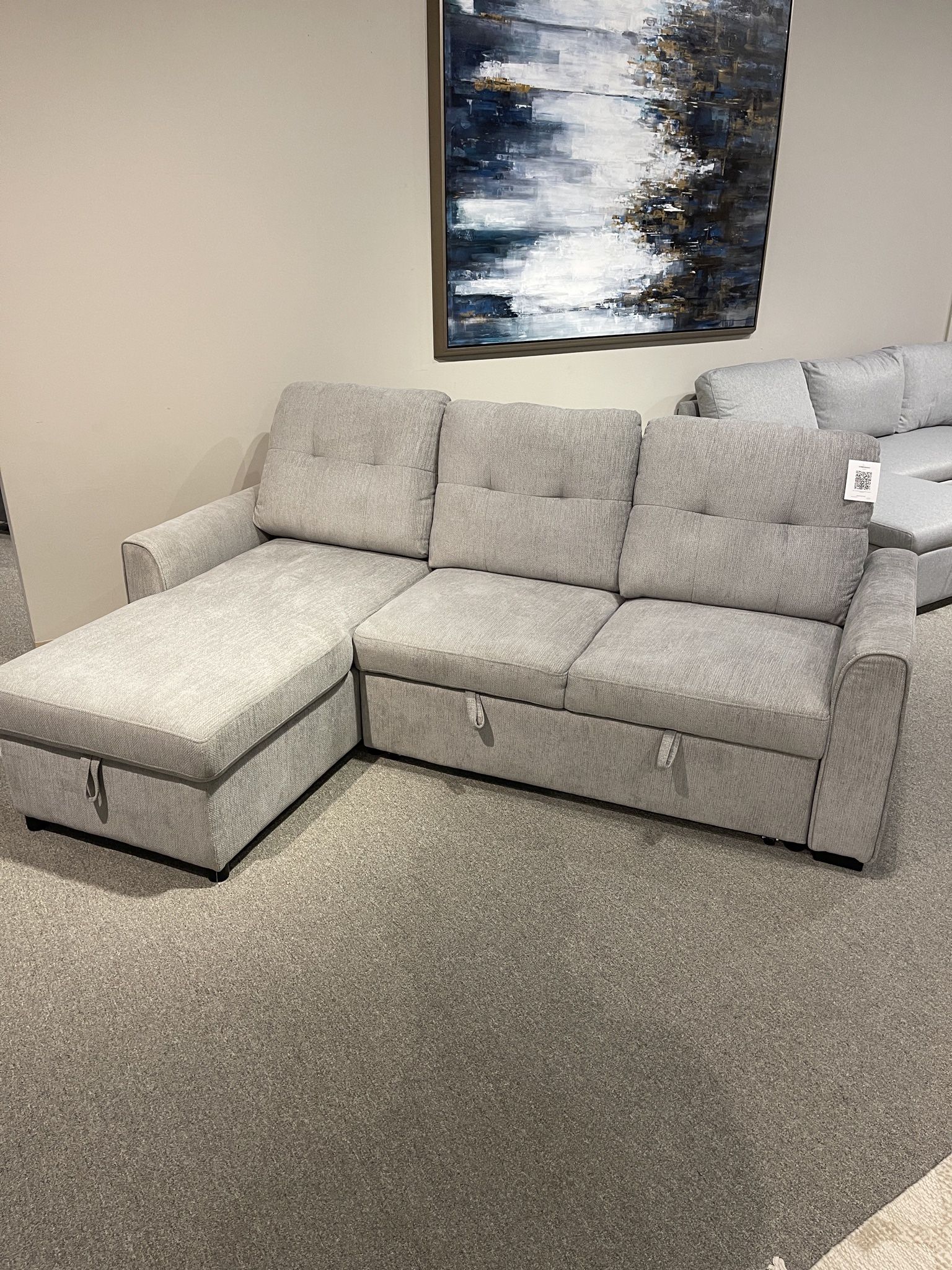 Reversible Sectional Pull Out Bed With Storage