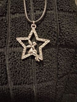 Silver Fairy in a Star necklace