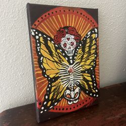 Skeleton Painting On Canvas