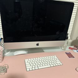 Apple Desktop Computer And Wireless Keyboard 