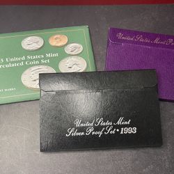 Silver Proof Set, Clad Proof Set & Uncirculated Clad Mint Set
