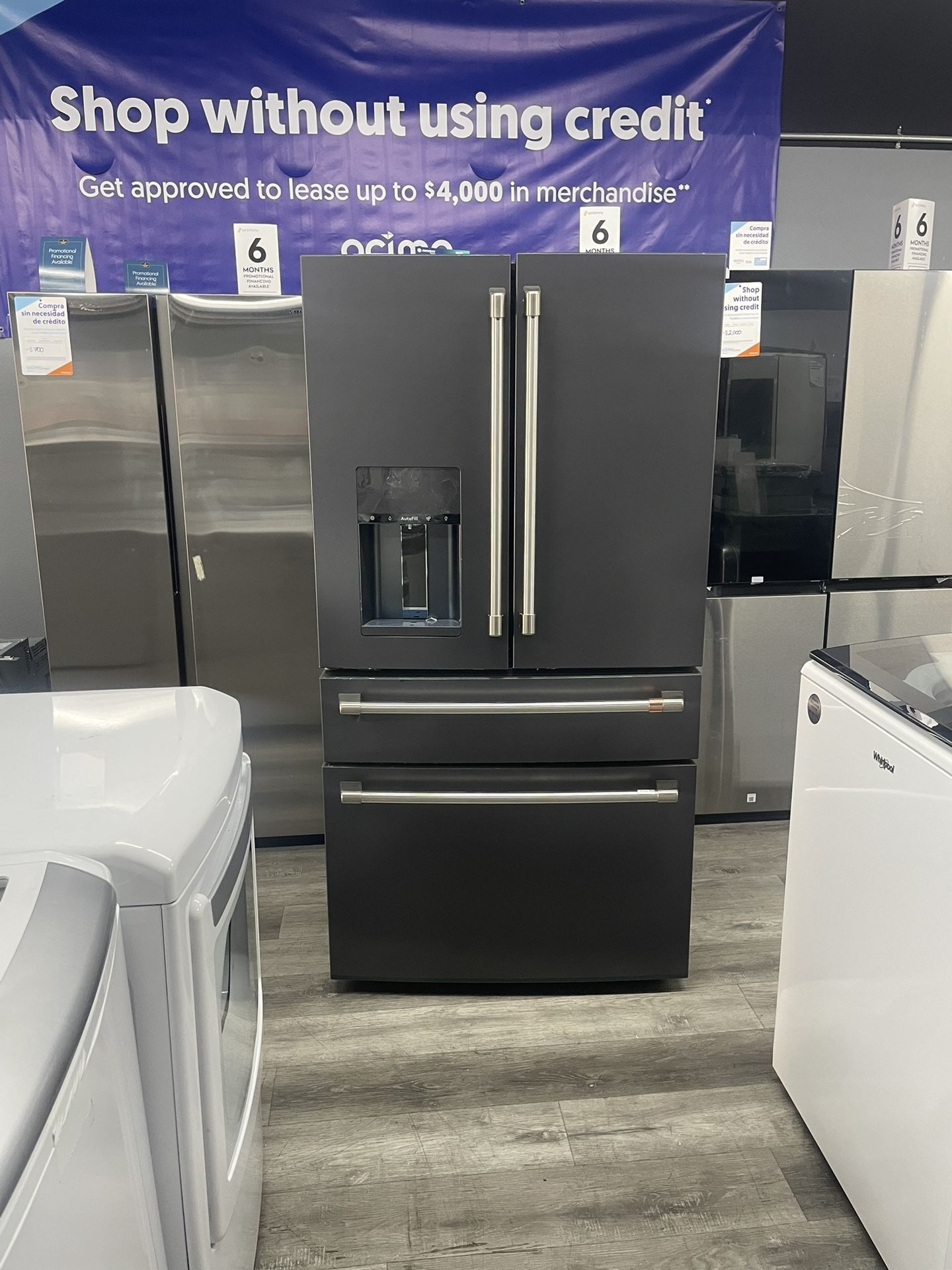 GE Cafe Matte Black 4-Door Counter Depth Refrigerator ‼️