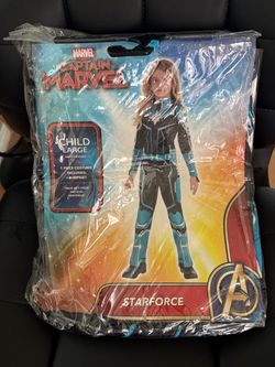 Girls New Captain Marvel Starforce 🎃 Costume Size 12/14 Please Read Post Before Messaging