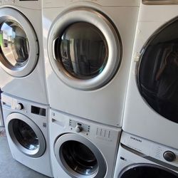 LG Front Load Washer And Stackable Gas Dryer Set 