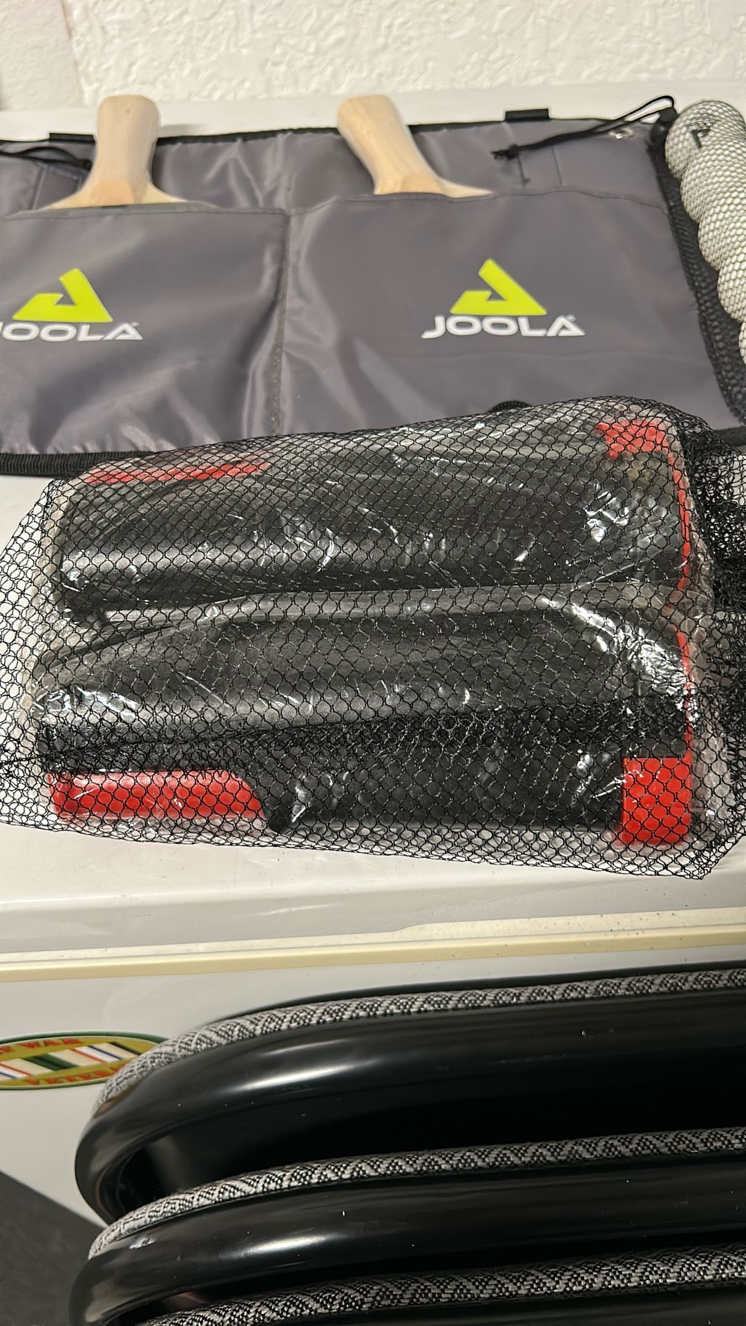 Ping Pong Padles, Balls And Net