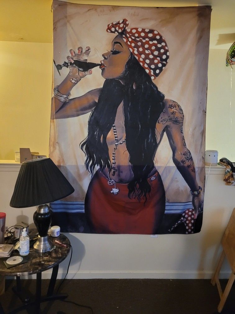 Black Woman Art Tapestry