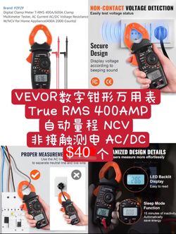 Digital Clamp Meter True RMS 400A AC/DC