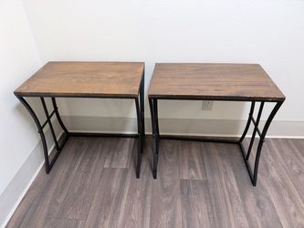 Set of 2 Industrial Side Tables