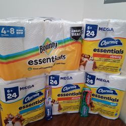 Bounty and charmin