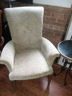 Gorgeous Amazing 2 Arms chairs with brass marble table or antique rustic mahogany round table