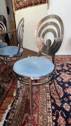 Six metal dining chairs!