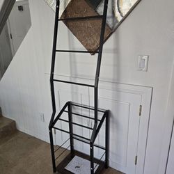 New 5.5ft Blanket Holder Rack Farmhouse Ladder Rack
