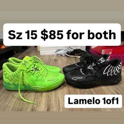 Lamelo basketball shoes size 15
