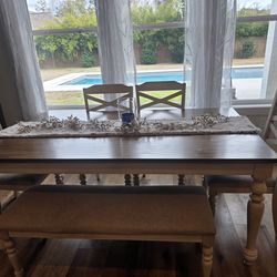 Kitchen table with bench