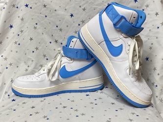 Women’s 8.5 Nike Air Force 1 High Tops Blue and White