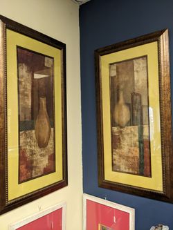 2 Art Works With Wood Framed Titled " Autumn Solitude I And II By John Kime $80