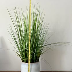 Faux Grass Realistic Plant In Terracotta Ceramic   Pot