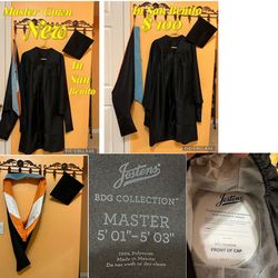 Cap and Gown for sale Jostens Master Gown Set