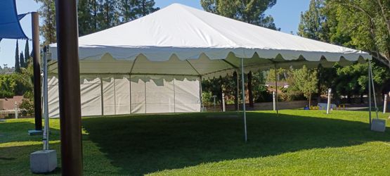 Carpa blanca 30x30 mesas sillas manteles pasto artificial