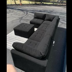 Modular Sectional Couch Sofa With Storage Ottoman 