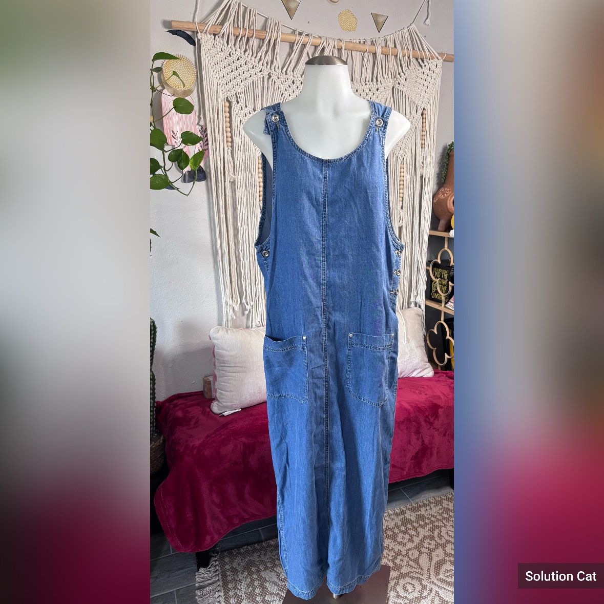 Vintage Denim Maxi Dress