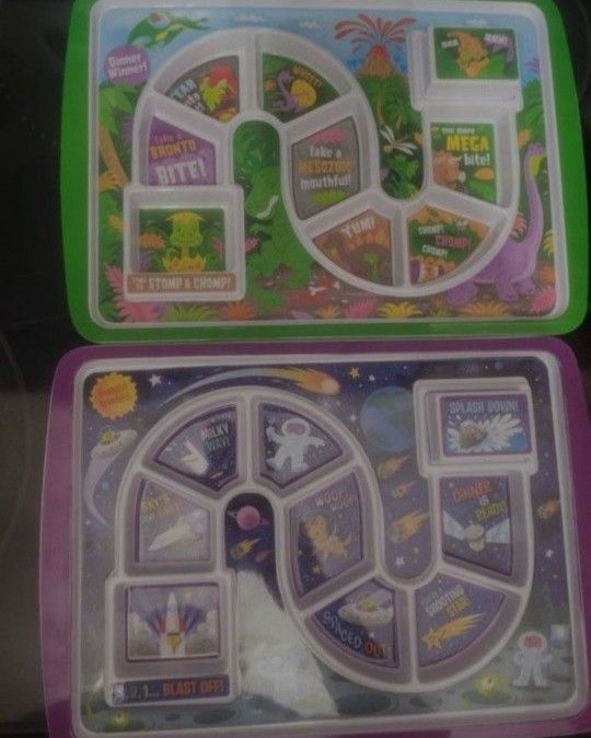 Genuine Fred Dinner Winner Dinosaur and Out Space Kid’s Dinner Trays