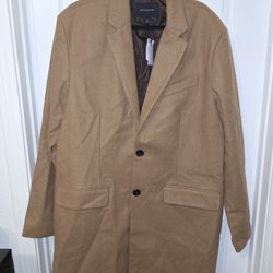 Banana Republic Men's Camel Hair Trench Coat Size XL