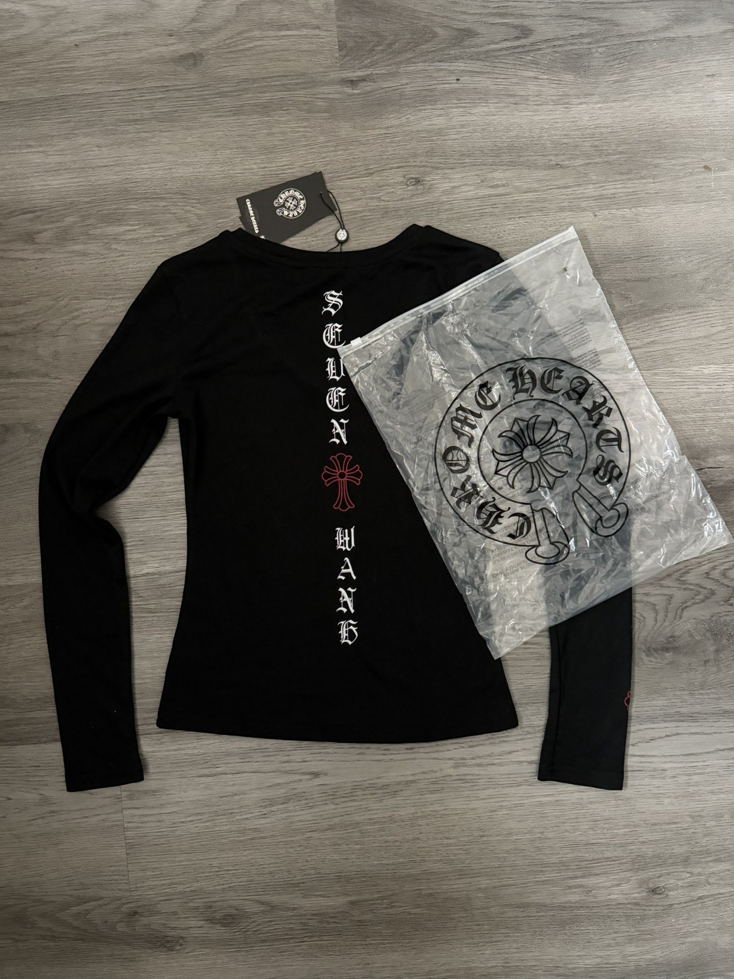 Women’s Chrome Hearts V-neck Long Sleeve Shirt
