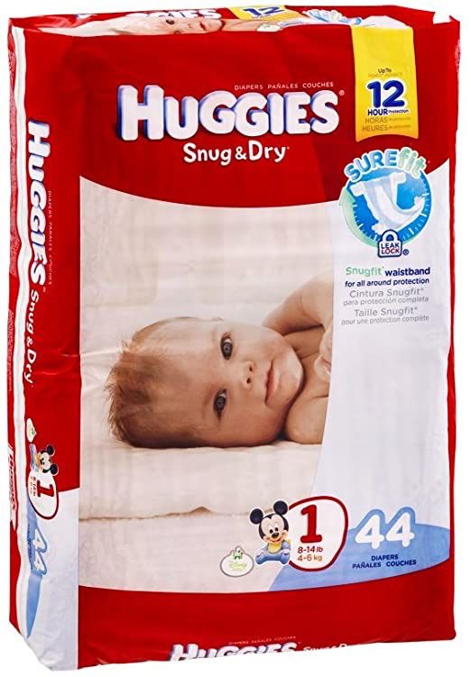 Huggies Snug & Dry size 1 Diapers 44 count