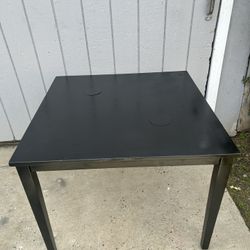 Black Wood Table 31” Tall 40”x 40” Square Computer Table Or Anything Else $60