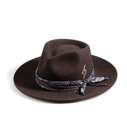 Ruediger Vintage Pencil Brim Fedora Hat - XL