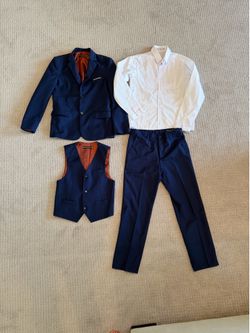 Navy Blue 4 Piece Suit - Boys Size 12