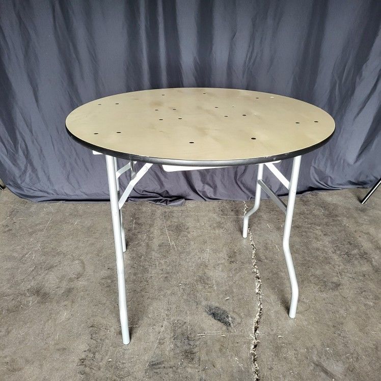 Birch Wood 36" Round Folding Table
