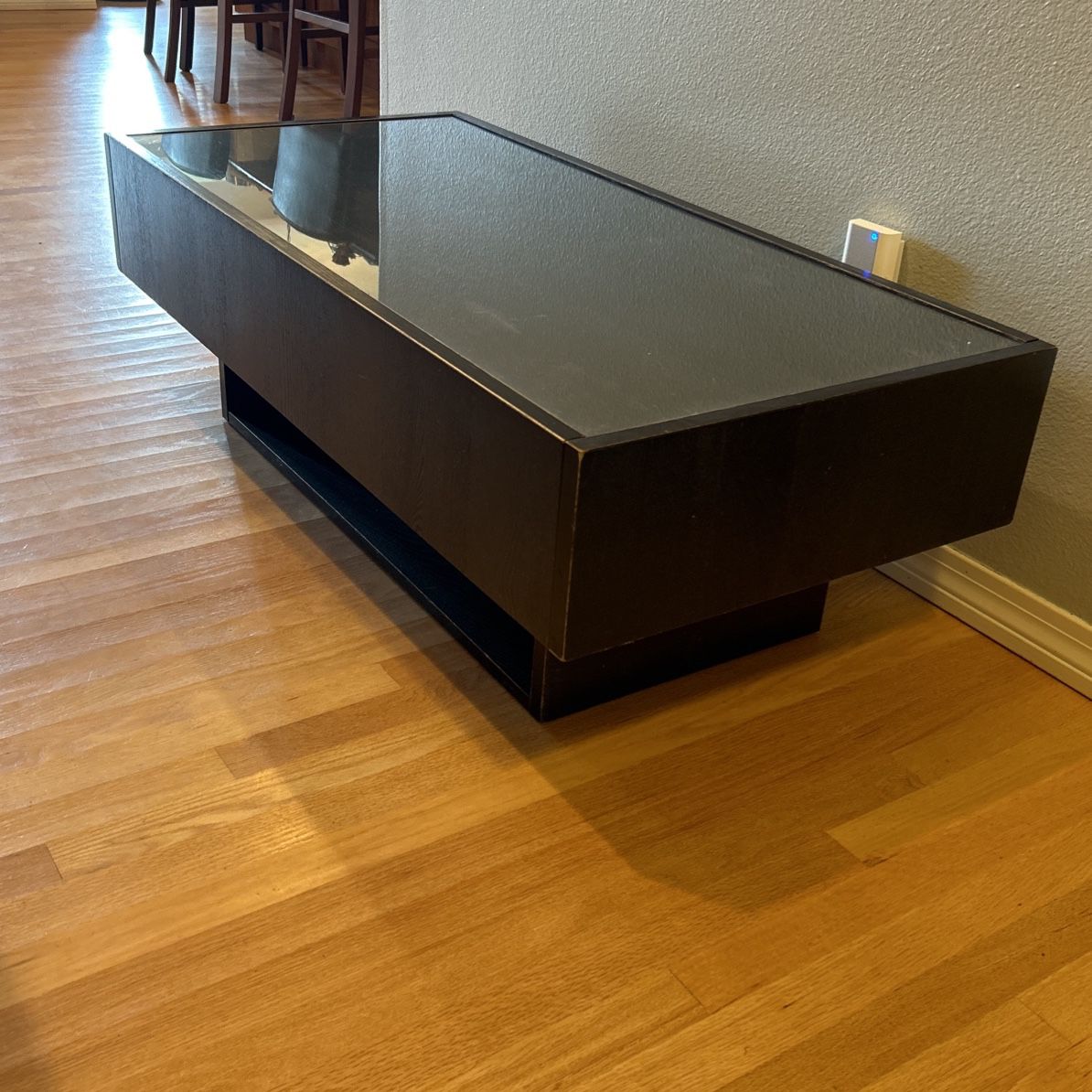 Glass Top Coffee Table With Storage 