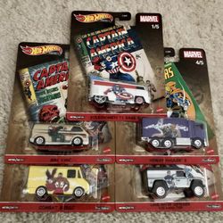 Hot Wheels Premium Pop Culture Marvel Comics Full Set of 5