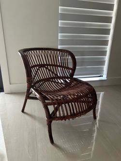 Vintage Bent Rattan Lounge Chair