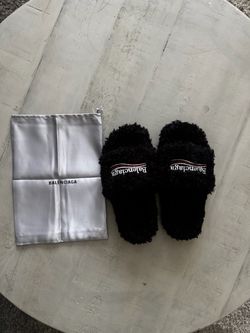 Black Balenciaga Slides