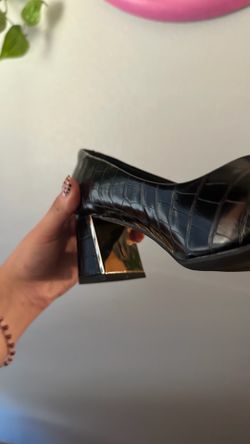 Women Heels with Gold Heel