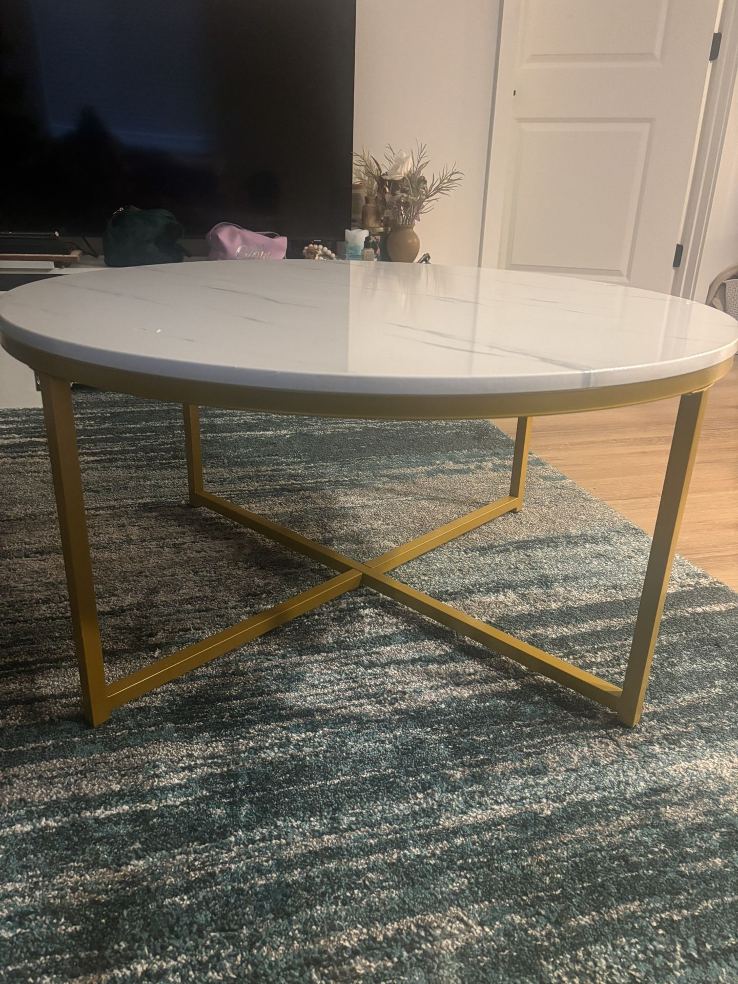 Faux Marble Coffee Table