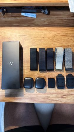 Whoop 4.0 with 5 bands, 2 battery packs and two Velcro cases for clothing