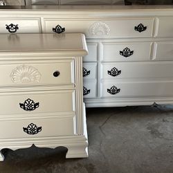 White Dresser With Nightstand 
