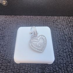 Moisonite Sterling Silver Moisonite Heart