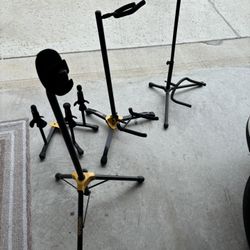 4 Hercules Music Instrument Holders.  Guitar, Trombone, Clarinet, Trumpet Etc - Make Offer On 1 Or All