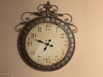 Large Decorative Metal Wall Clock