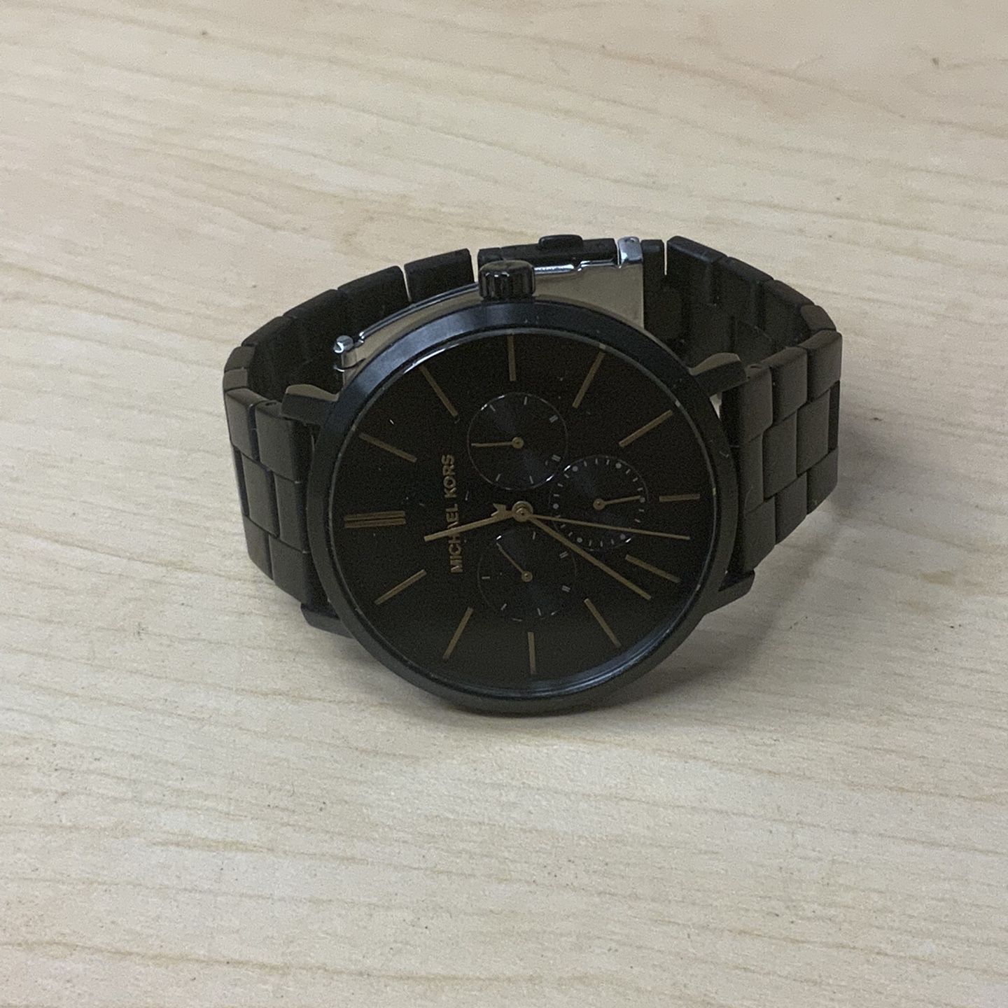 Michael Kors Black Stainless Steel Watch 