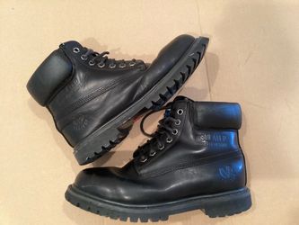 Preowned Viking Black Leather Boots Oil Resistant Waterproof Men’s 7.5