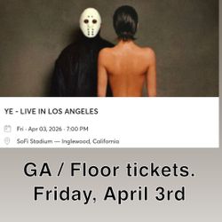 Kanye West Sofi GA Tickets