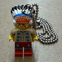 1990’s LEGO Native American Indian KC141 MINI FIGURE Keychain/Necklace CONVERSION 👀 (please read description))
