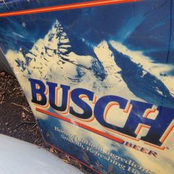 6 beer signs 48"x48", Bud light, Natural, Busch, O'douls, Michelob - $300