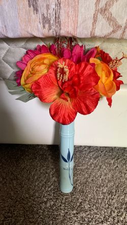 Flowers with vase brand new